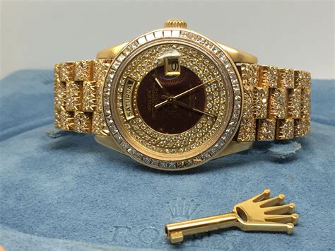 diamond encrusted gold rolex|full diamond encrusted rolex.